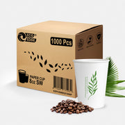 EcoEdge 8 Oz Disposable Heavy-Duty Party Paper Cups | 100% Natural (Pack of 1000)