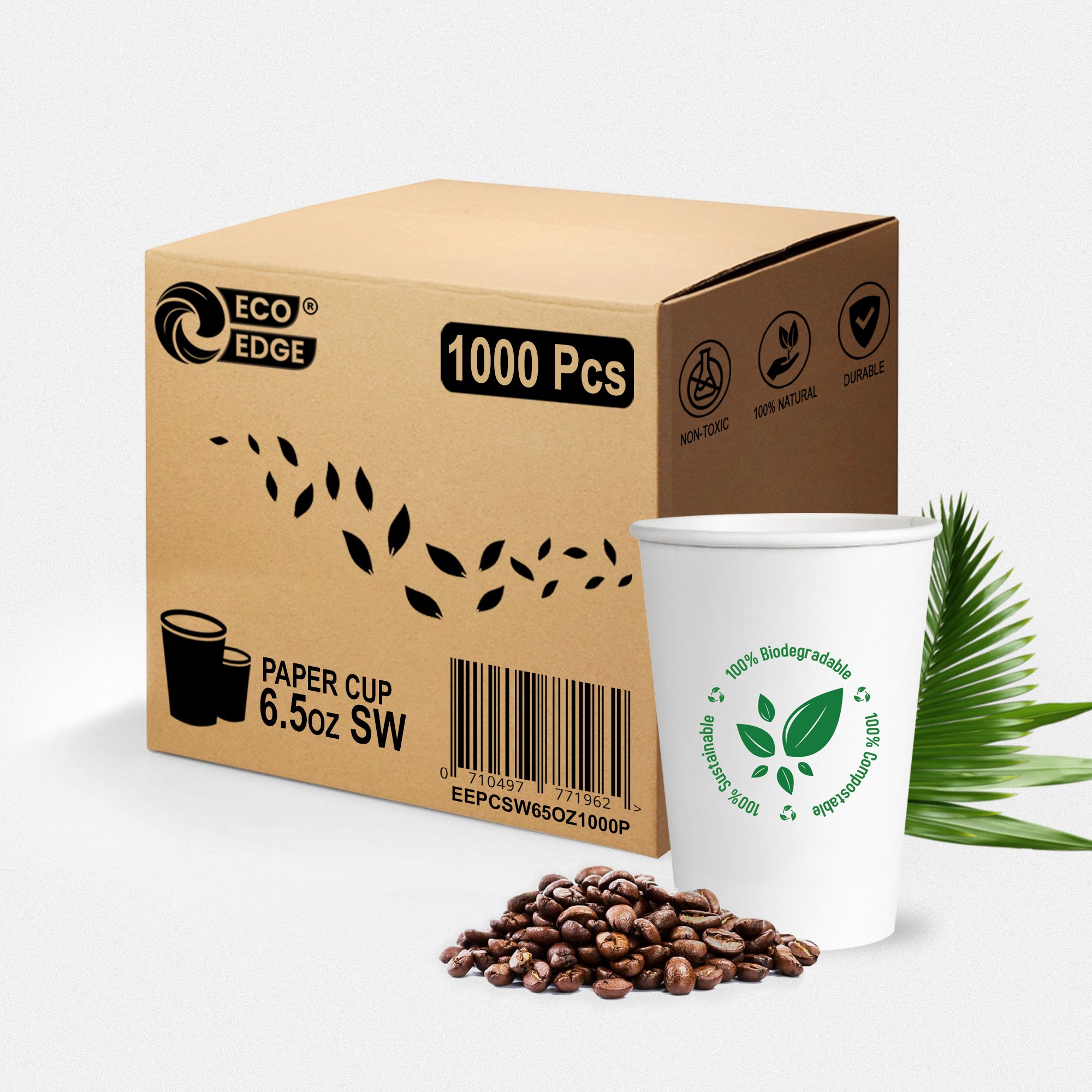 EcoEdge 6.5 Oz Disposable Heavy-Duty Party Paper Cups | 100% Compostable