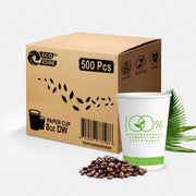 EcoEdge 8 Oz Disposable Double Wall Heavy-Duty Party Paper Cups | 100% Organic (Pack of 500)