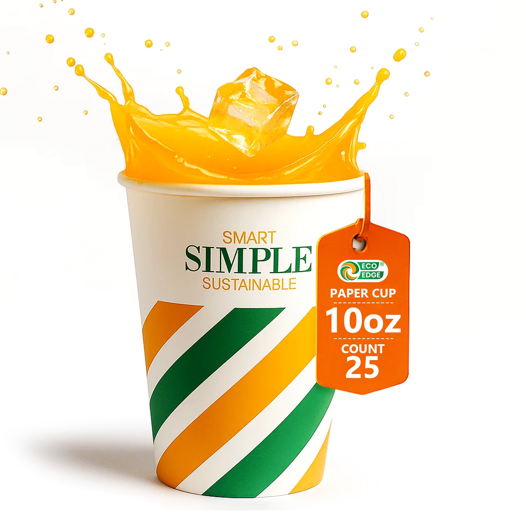 EcoEdge 10 Oz Disposable Paper Cups | Leakproof, BPA-Free & Sustainable