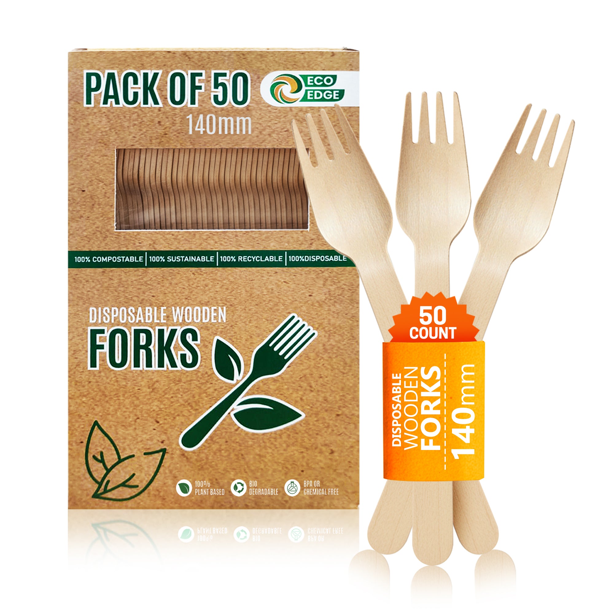 Eco Edge Wooden Heavy-Duty Fork | Natural, Sustainable & Plant-Based