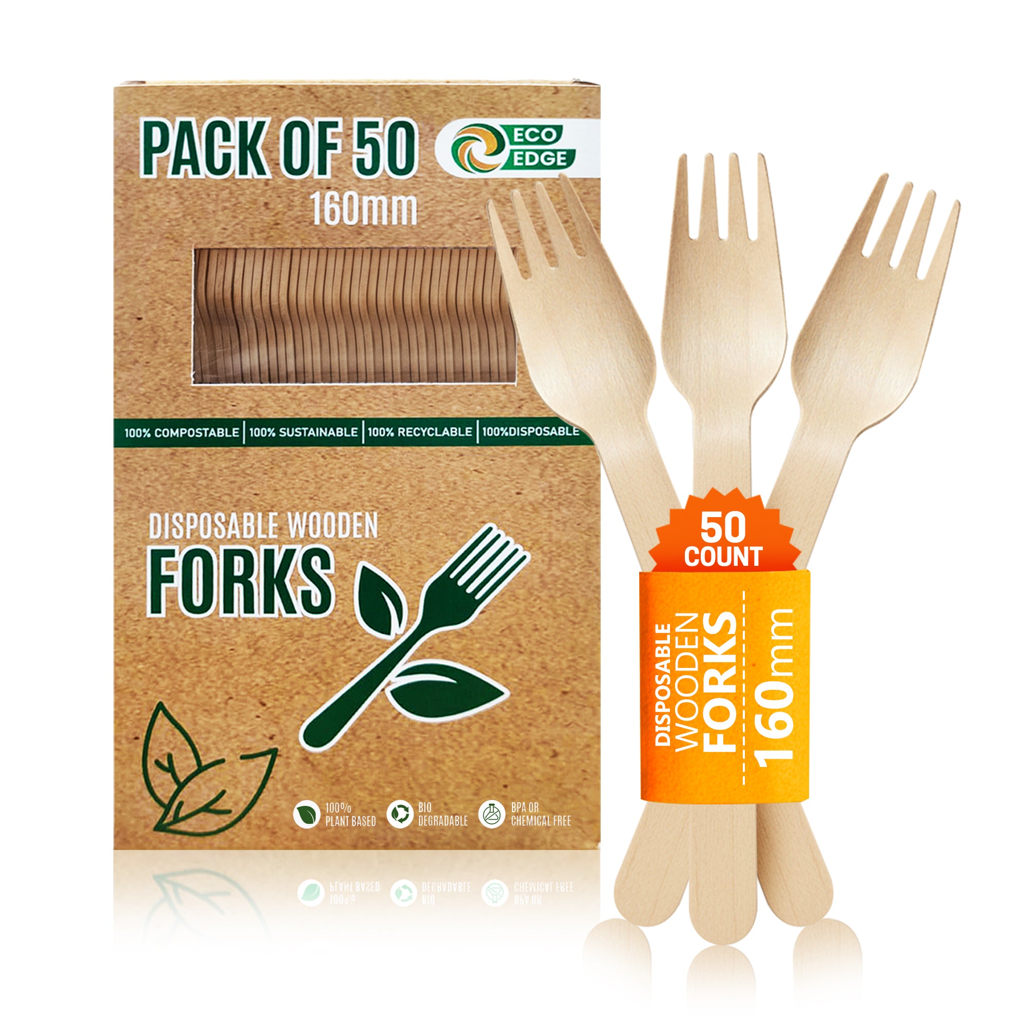Eco Edge Wooden Heavy-Duty Fork | Natural, Sustainable & Plant-Based