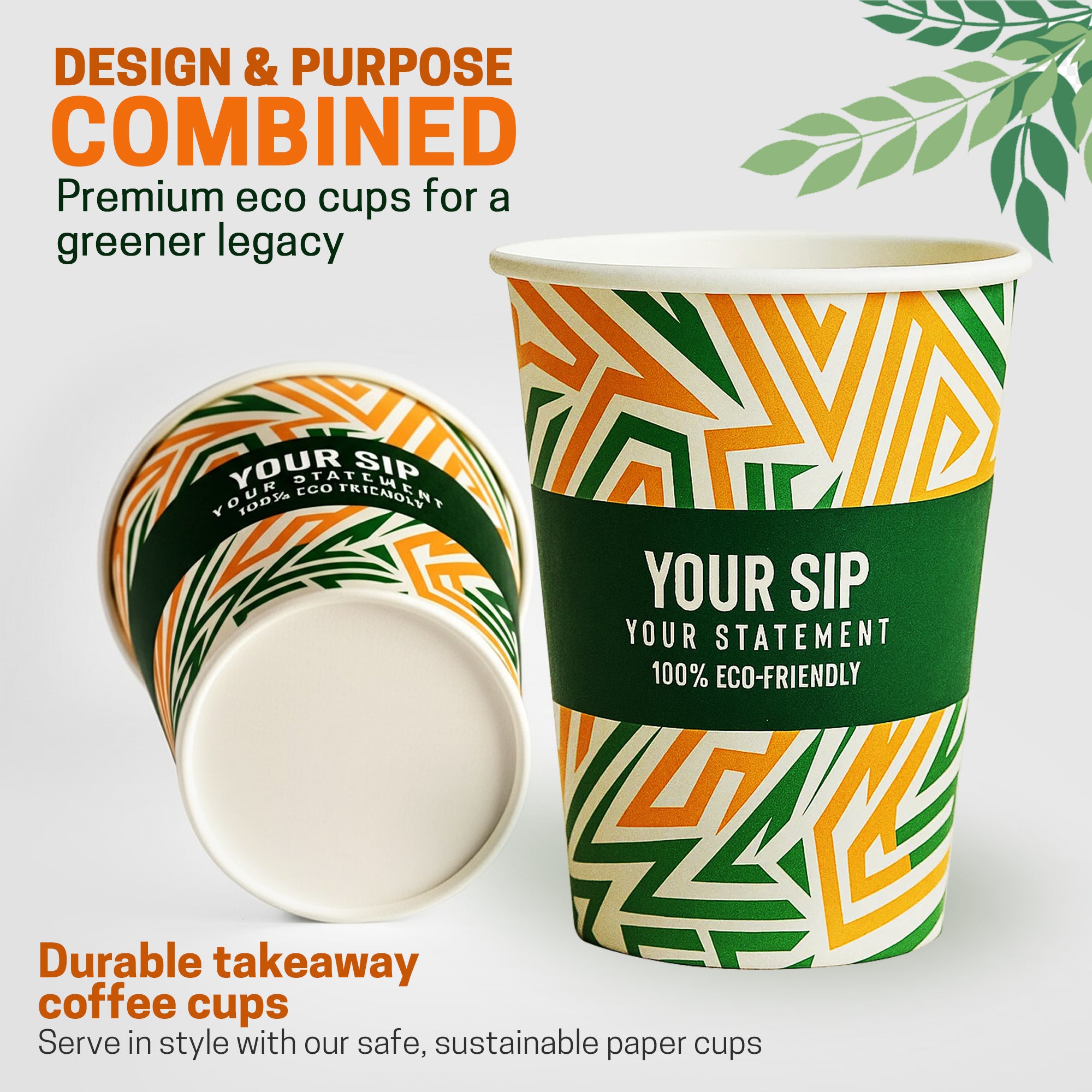 EcoEdge 12 Oz Biodegradable Heavy-Duty Party Paper Cups | 100% Sustainable