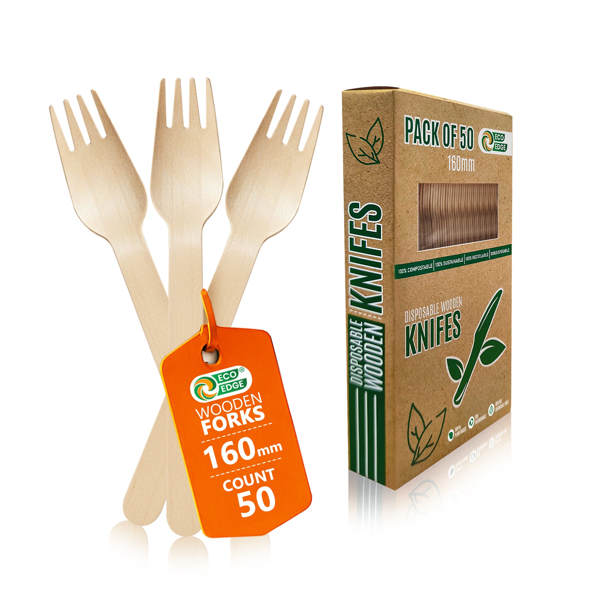 Eco Edge Wooden Heavy-Duty Fork | Natural, Sustainable & Plant-Based