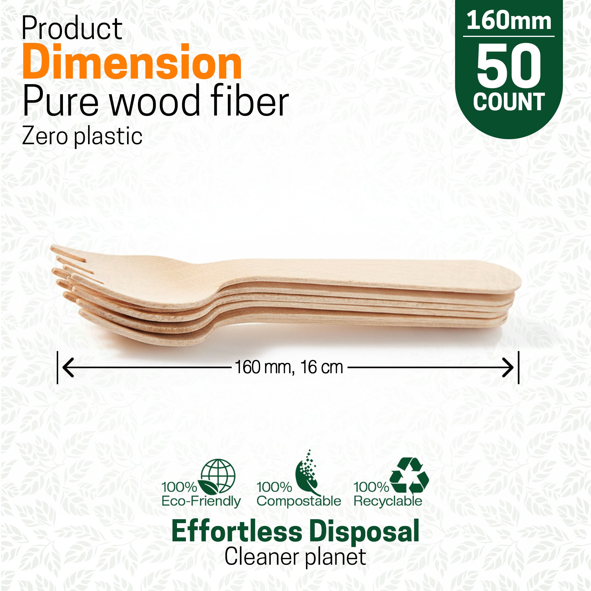 Eco Edge Wooden Heavy-Duty Fork | Natural, Sustainable & Plant-Based