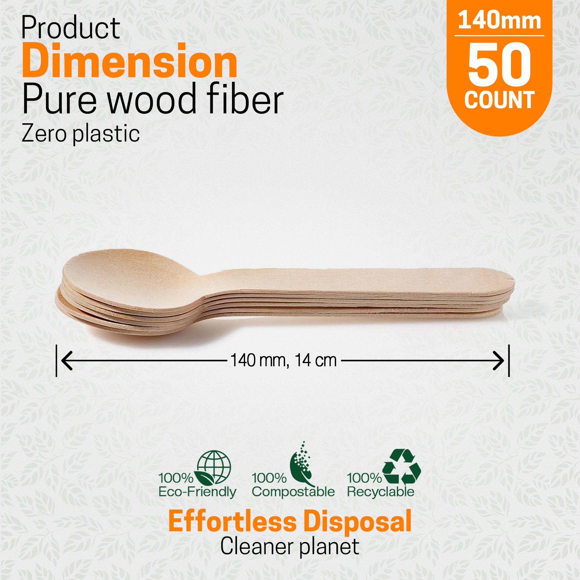Eco Edge Compostable Wooden Spoon | Natural, Sustainable & Hand-Finished