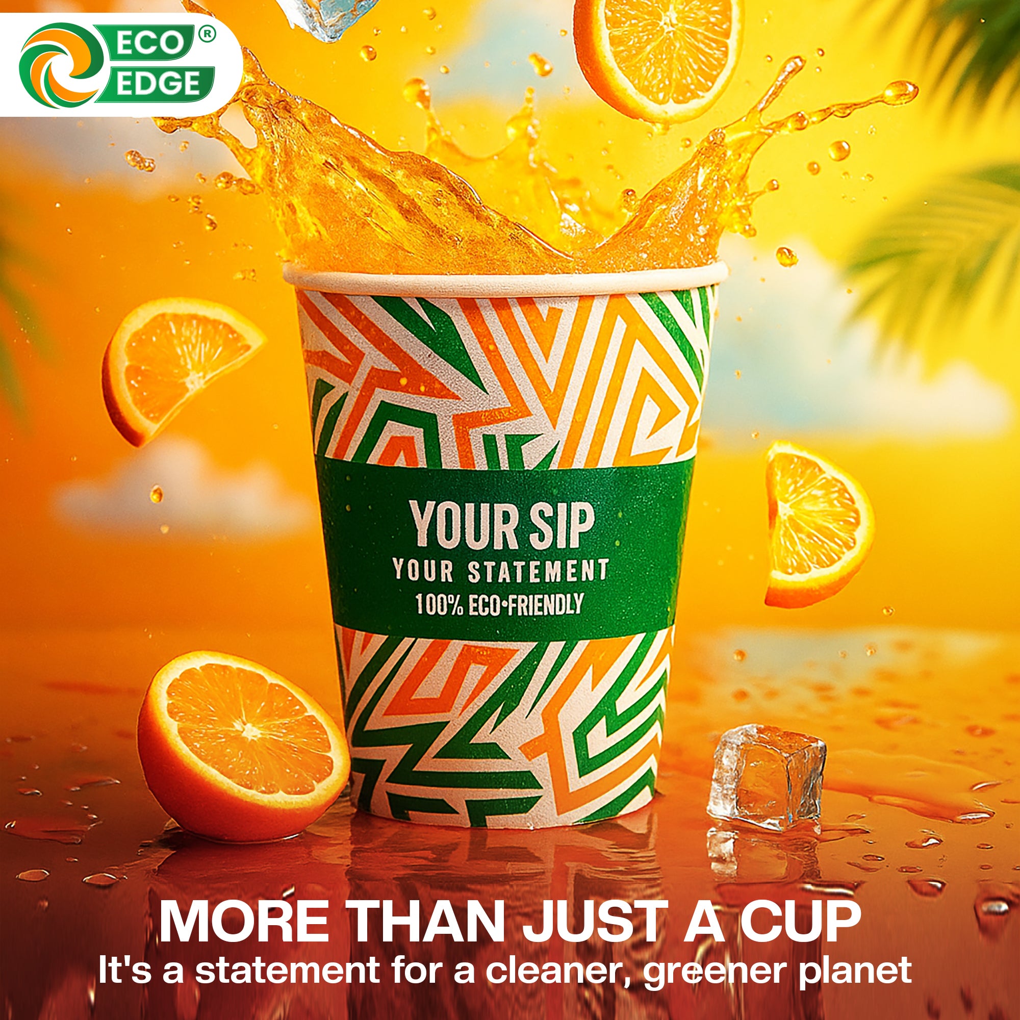 EcoEdge 12 Oz Biodegradable Heavy-Duty Party Paper Cups | 100% Sustainable