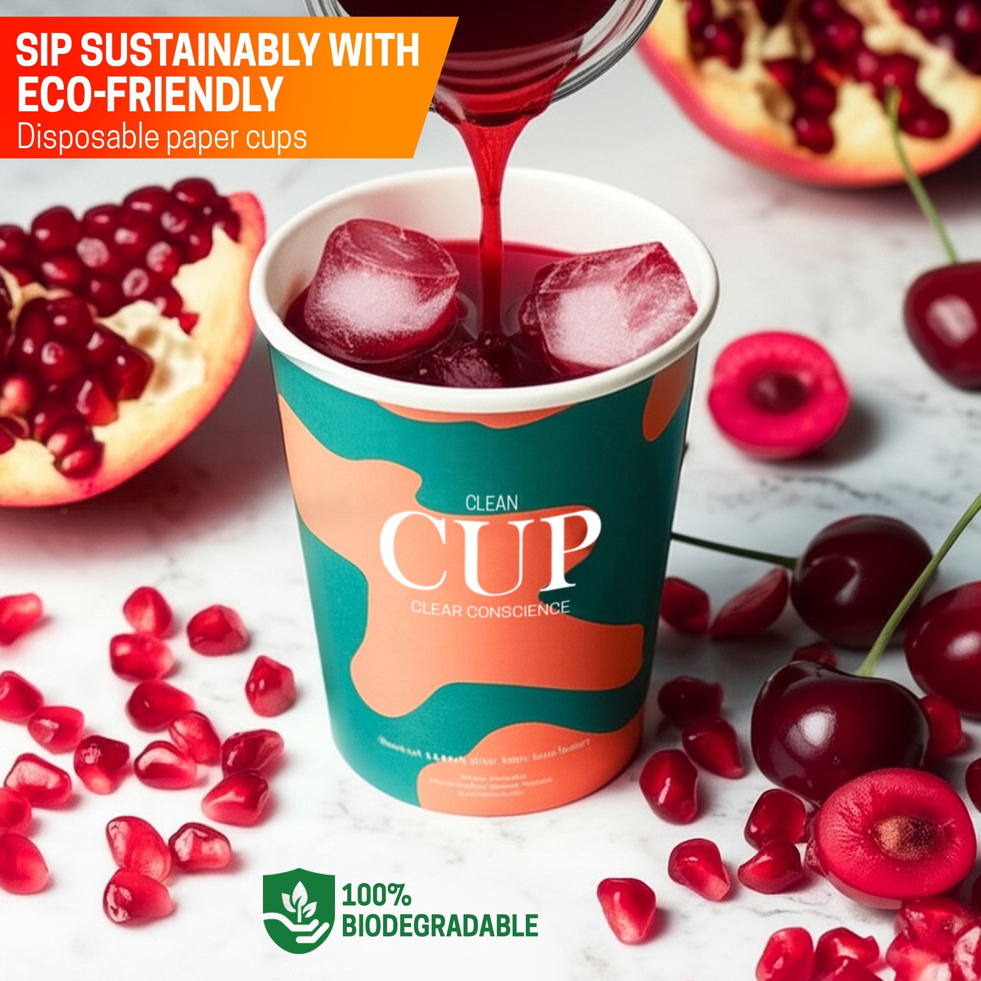 EcoEdge 4 Oz Disposable Heavy-Duty Stylish Party Paper Cups (Pack of 1000) | 100% Eco Friendly