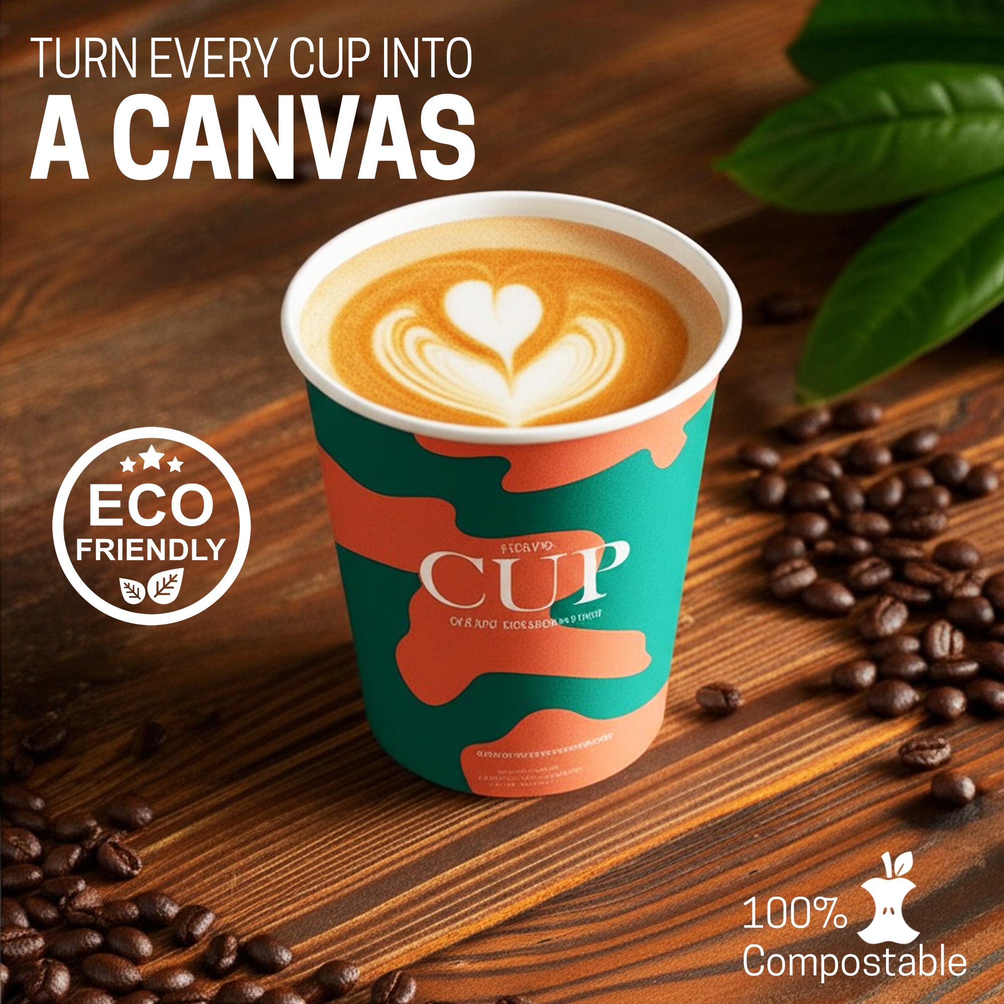 EcoEdge 4 Oz Disposable Heavy-Duty Stylish Party Paper Cups | 100% Eco Friendly