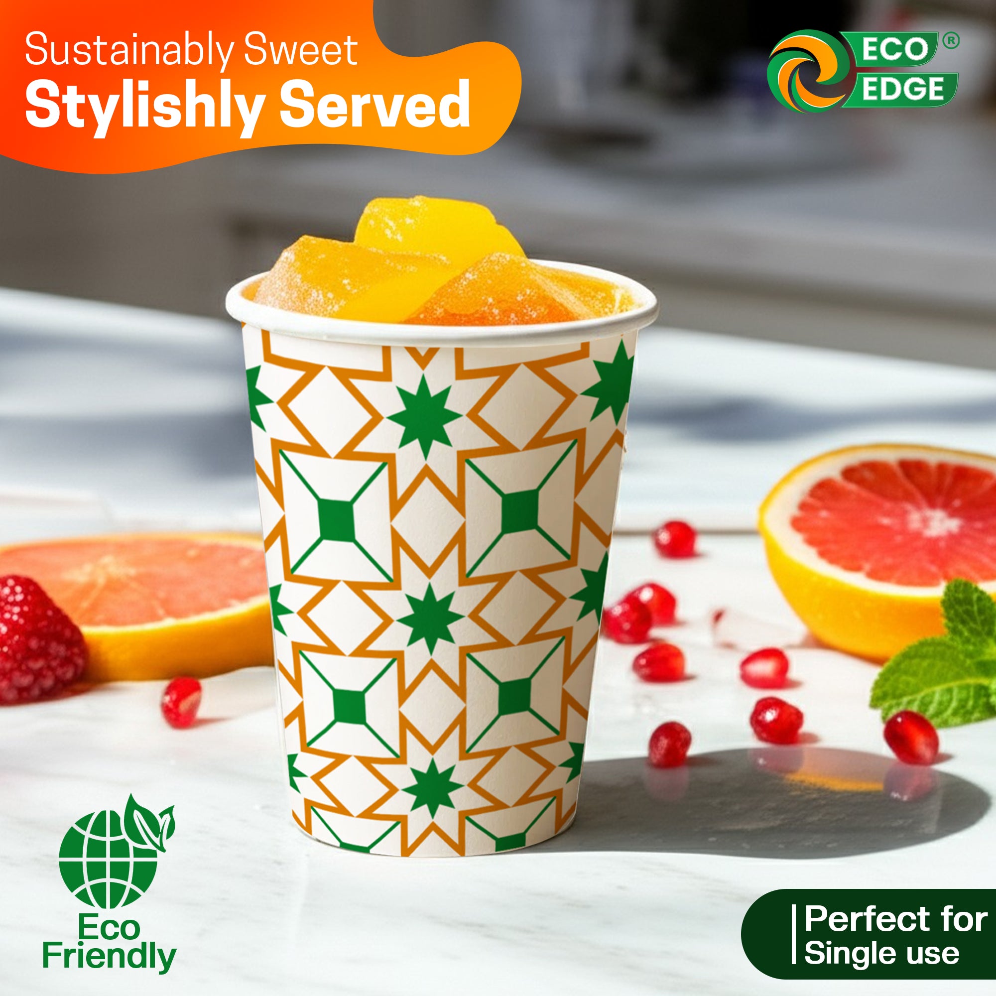 EcoEdge 6 Oz Heavy-Duty Paper Cups | Compostable, BPA-Free & Durable (Pack of 1000)