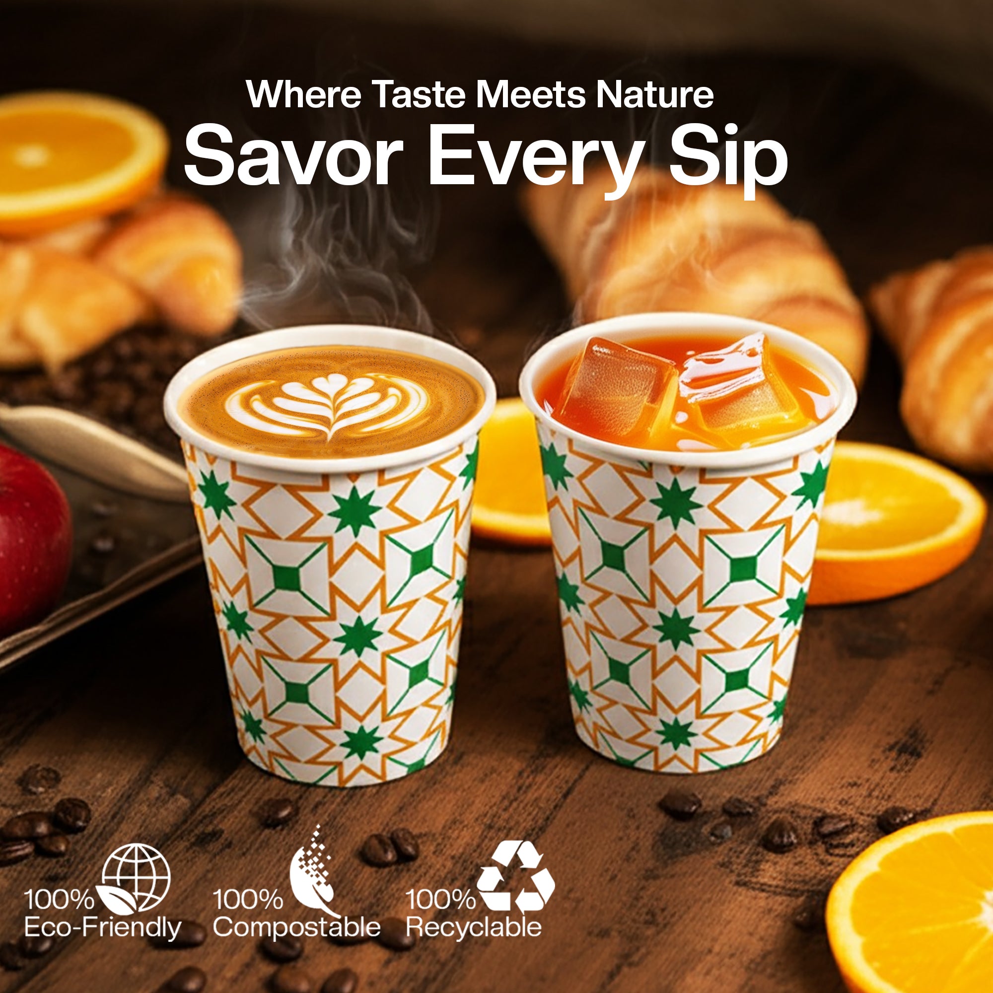 EcoEdge 6 Oz Heavy-Duty Paper Cups | Compostable, BPA-Free & Durable