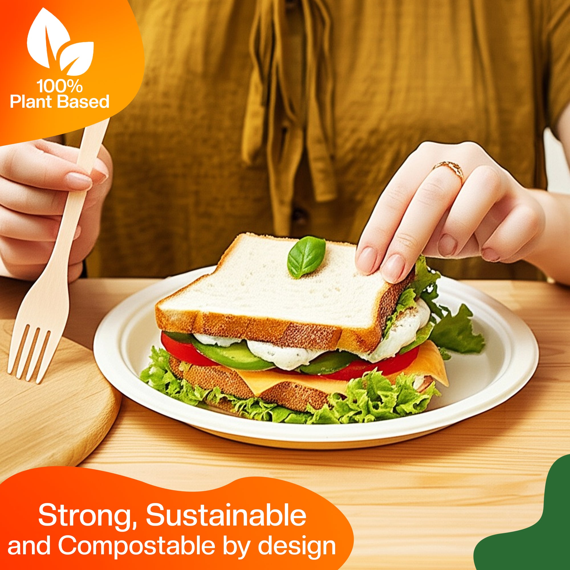 EcoEdge 10 Inch Round White Disposable Bagasse Plates | 100% Compostable