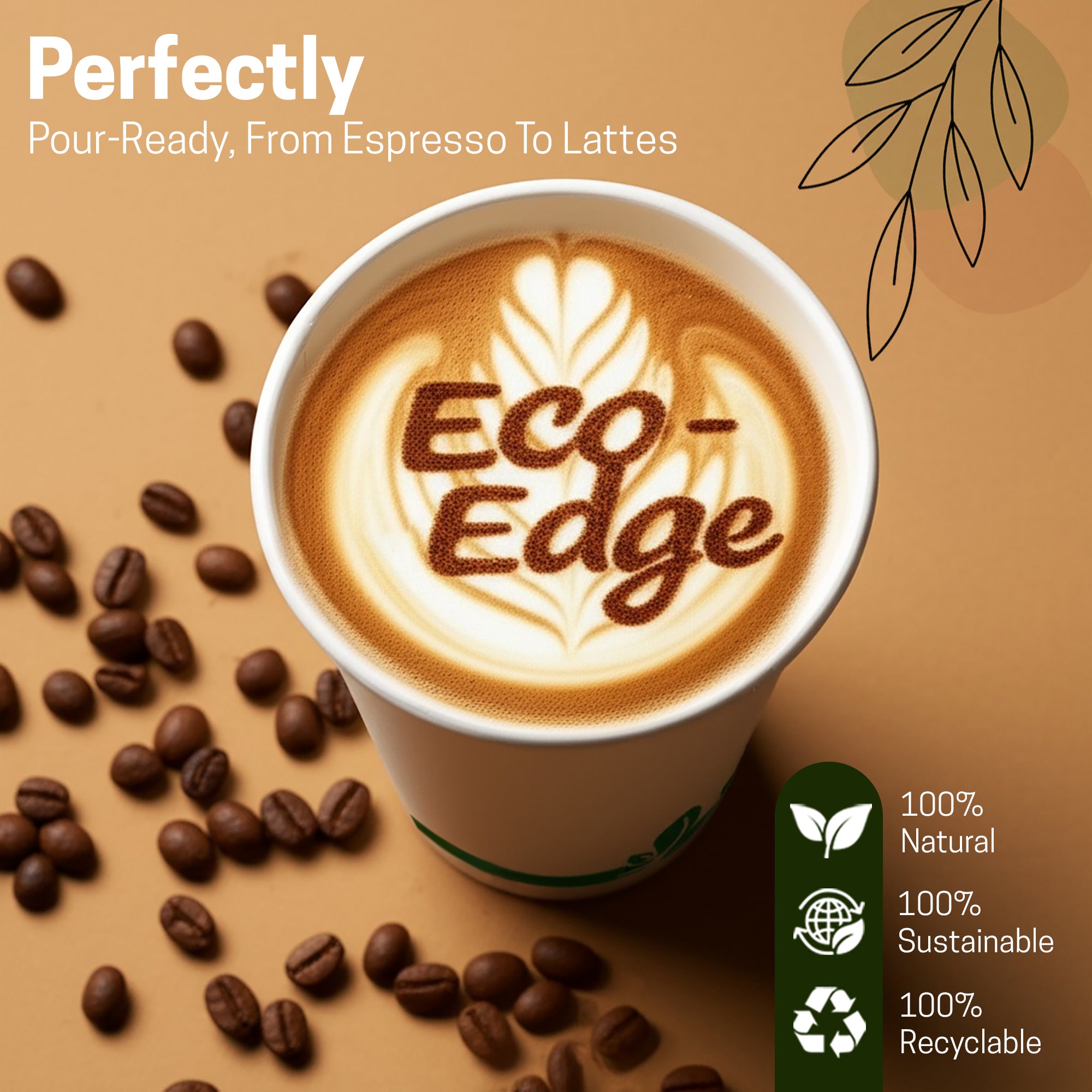 EcoEdge 6 Oz Disposable Heavy-Duty Party Paper Cups | 100% Organic (Pack of 1000)