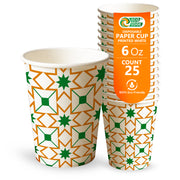 EcoEdge 6 Oz Heavy-Duty Paper Cups | Compostable, BPA-Free & Durable