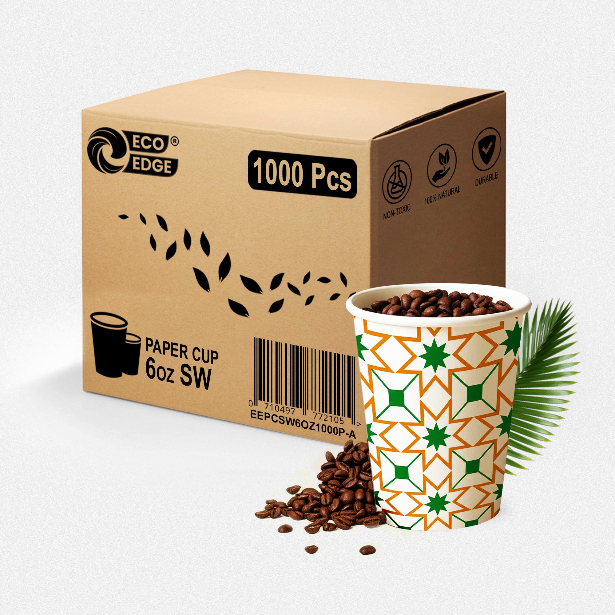 EcoEdge 6 Oz Heavy-Duty Paper Cups | Compostable, BPA-Free & Durable