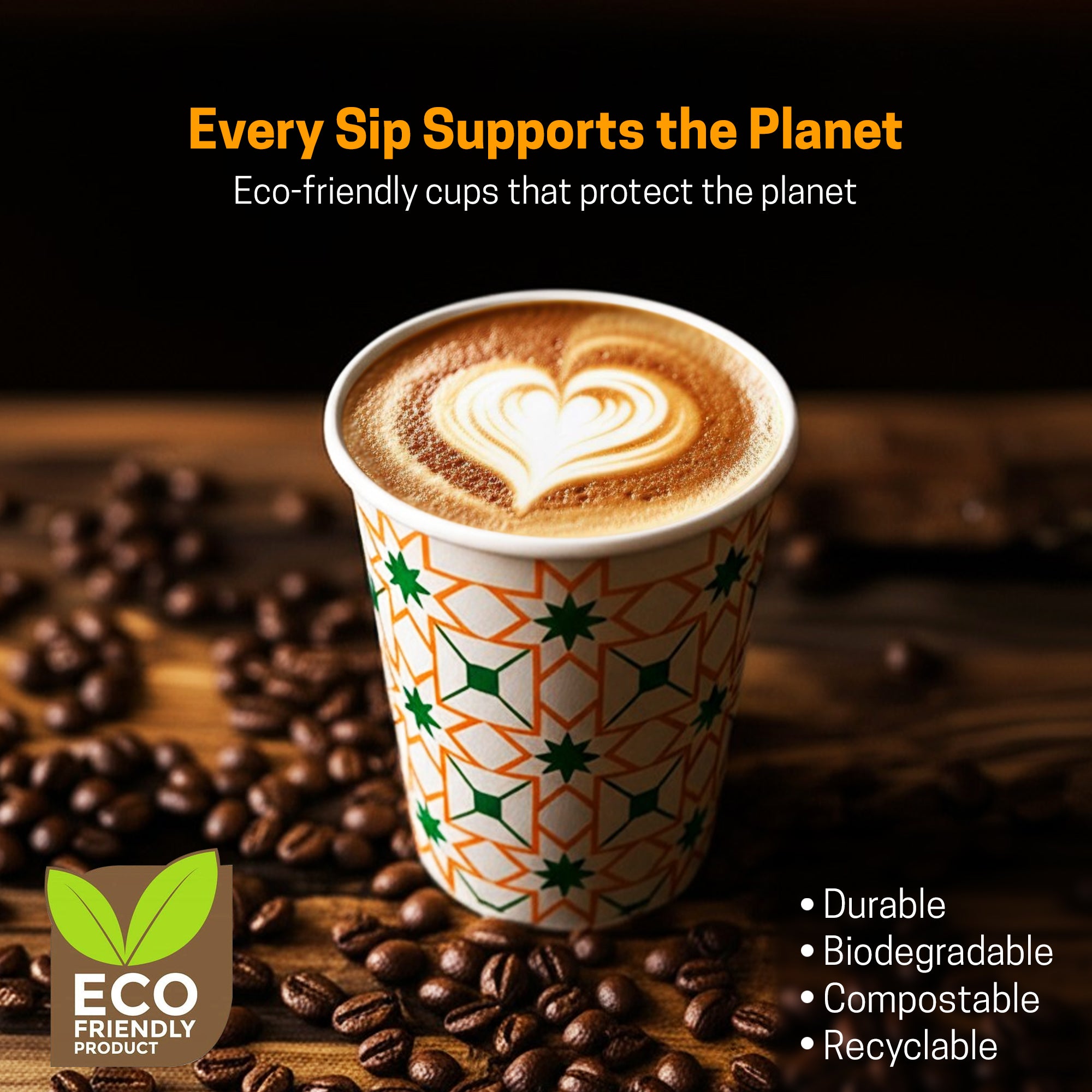 EcoEdge 6 Oz Heavy-Duty Paper Cups | Compostable, BPA-Free & Durable (Pack of 1000)