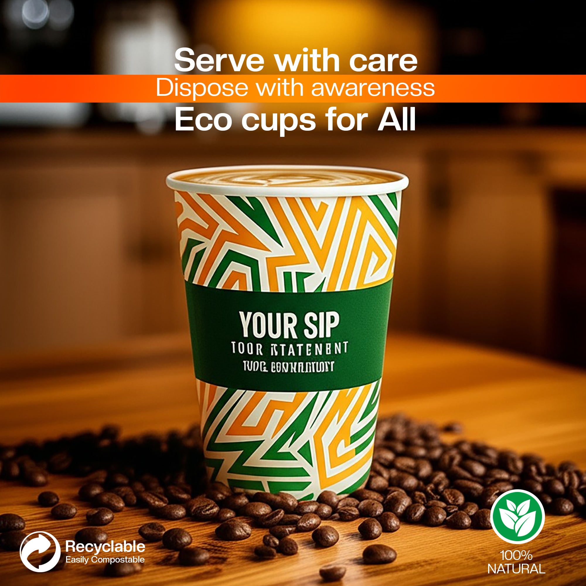 EcoEdge 12 Oz Biodegradable Heavy-Duty Party Paper Cups | 100% Sustainable