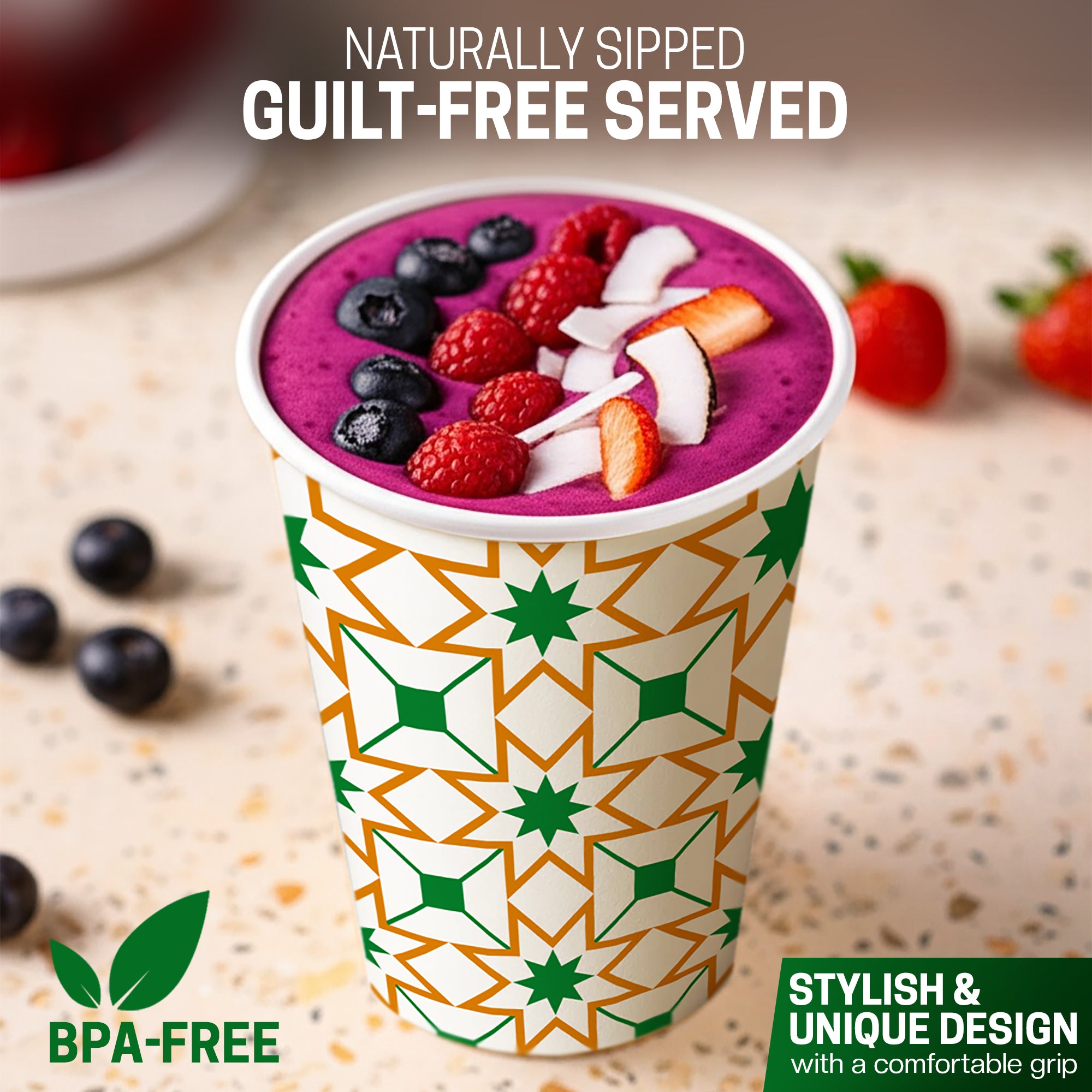 EcoEdge 6 Oz Heavy-Duty Paper Cups | Compostable, BPA-Free & Durable