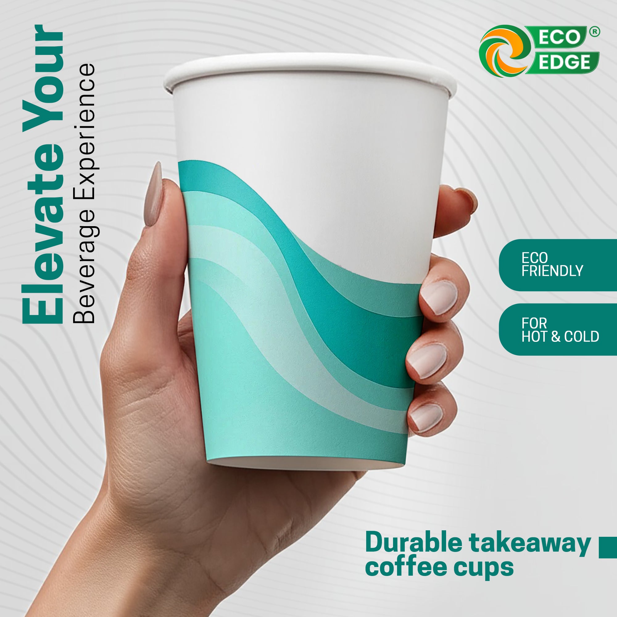 EcoEdge 8 Oz Disposable Heavy-Duty Party Paper Cups with Lid (Pack of 1000) | 100% Natural