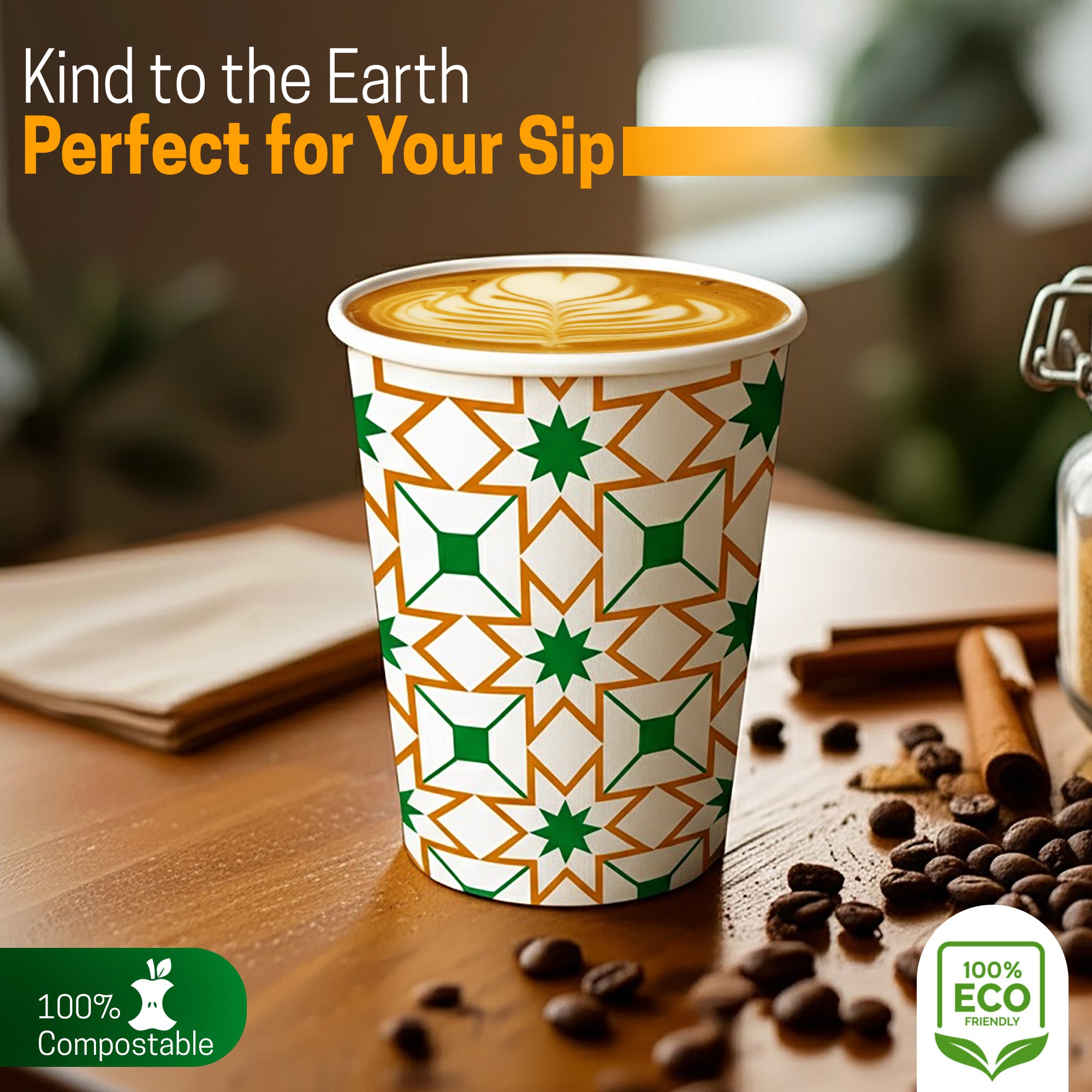 EcoEdge 6 Oz Heavy-Duty Paper Cups | Compostable, BPA-Free & Durable