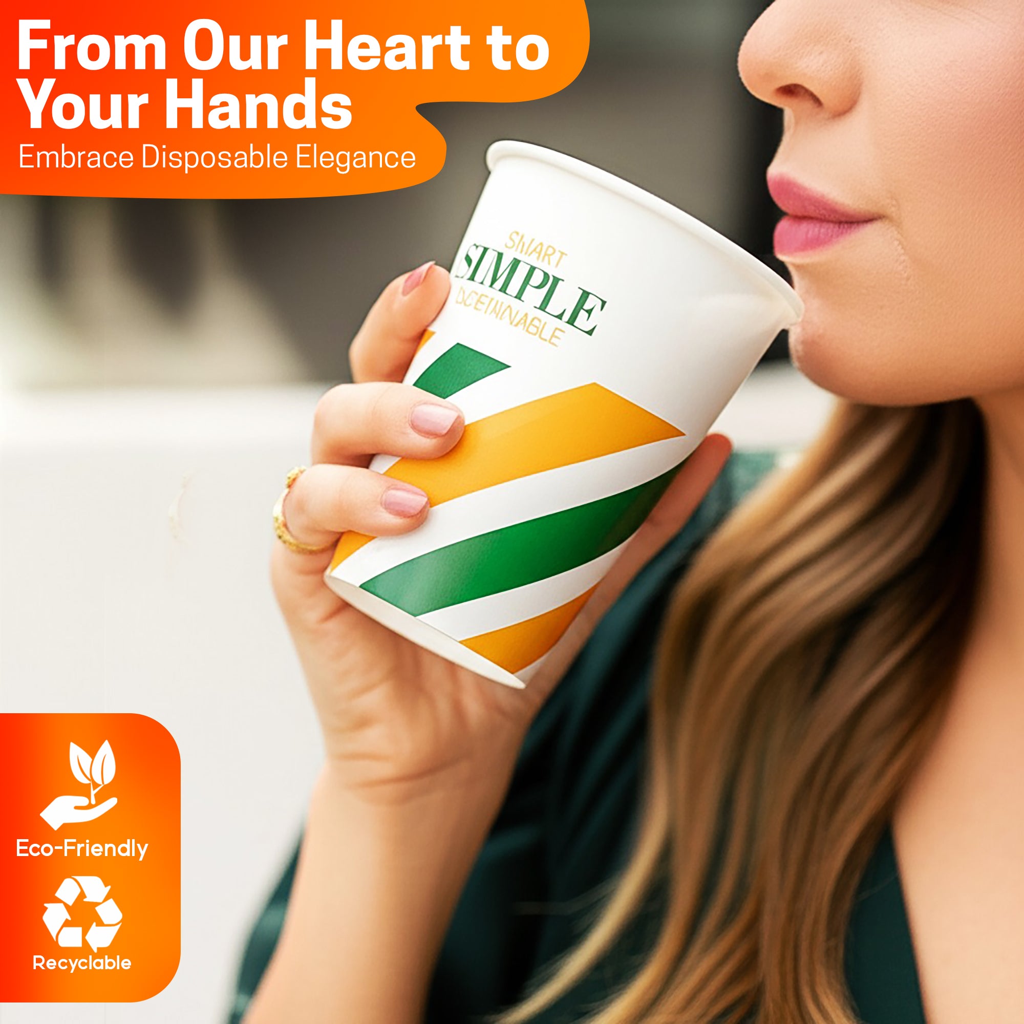 EcoEdge 10 Oz Disposable Paper Cups | Leakproof, BPA-Free & Sustainable