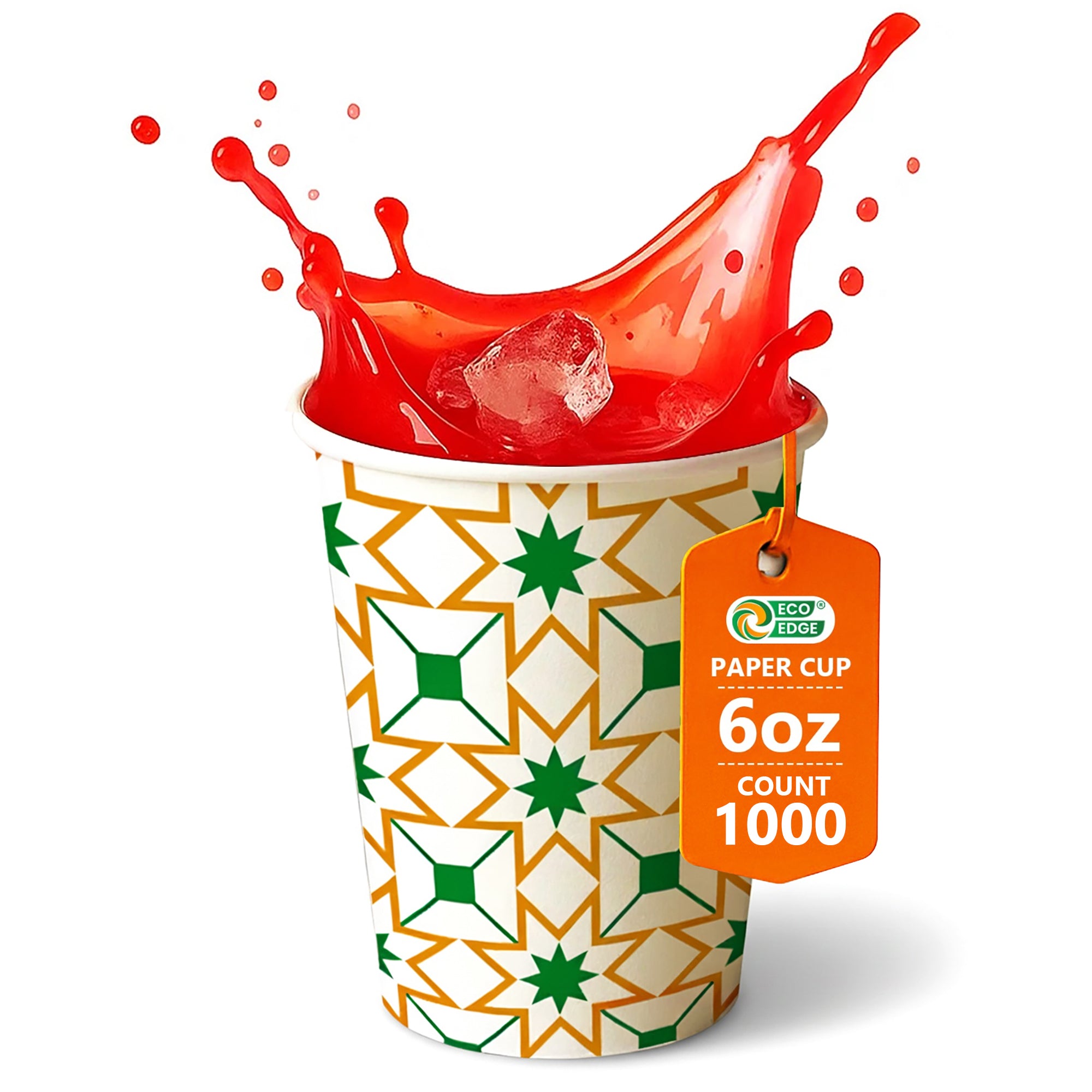 EcoEdge 6 Oz Heavy-Duty Paper Cups | Compostable, BPA-Free & Durable (Pack of 1000)