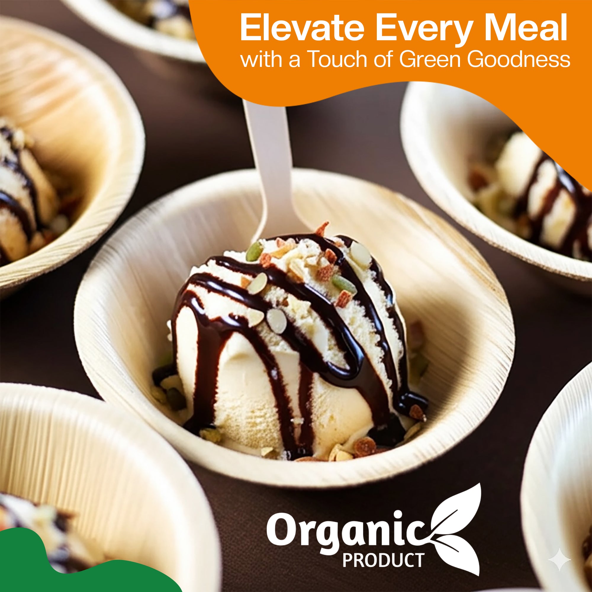 EcoEdge 5 Inch Round Palm Leaf Bowls | 100% Organic