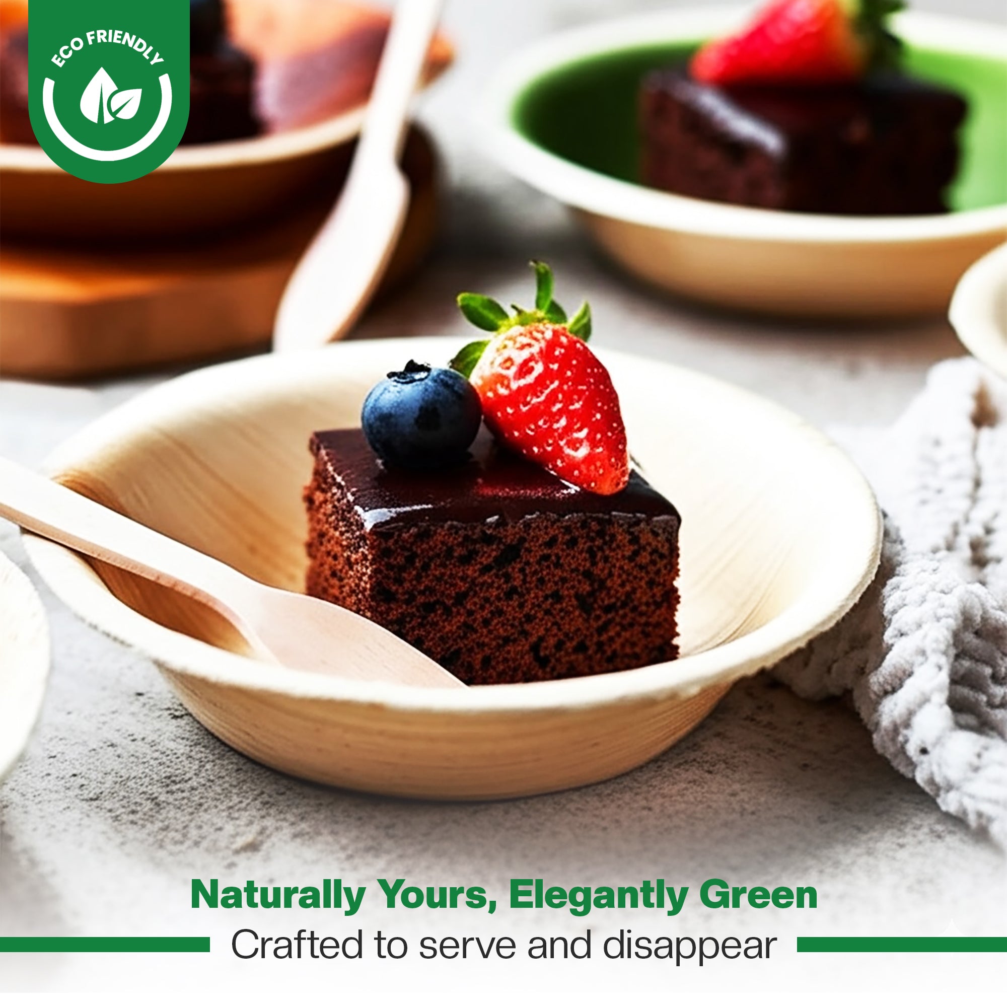 EcoEdge 7 Inch Round Palm Leaf Bowls | 100% Natural