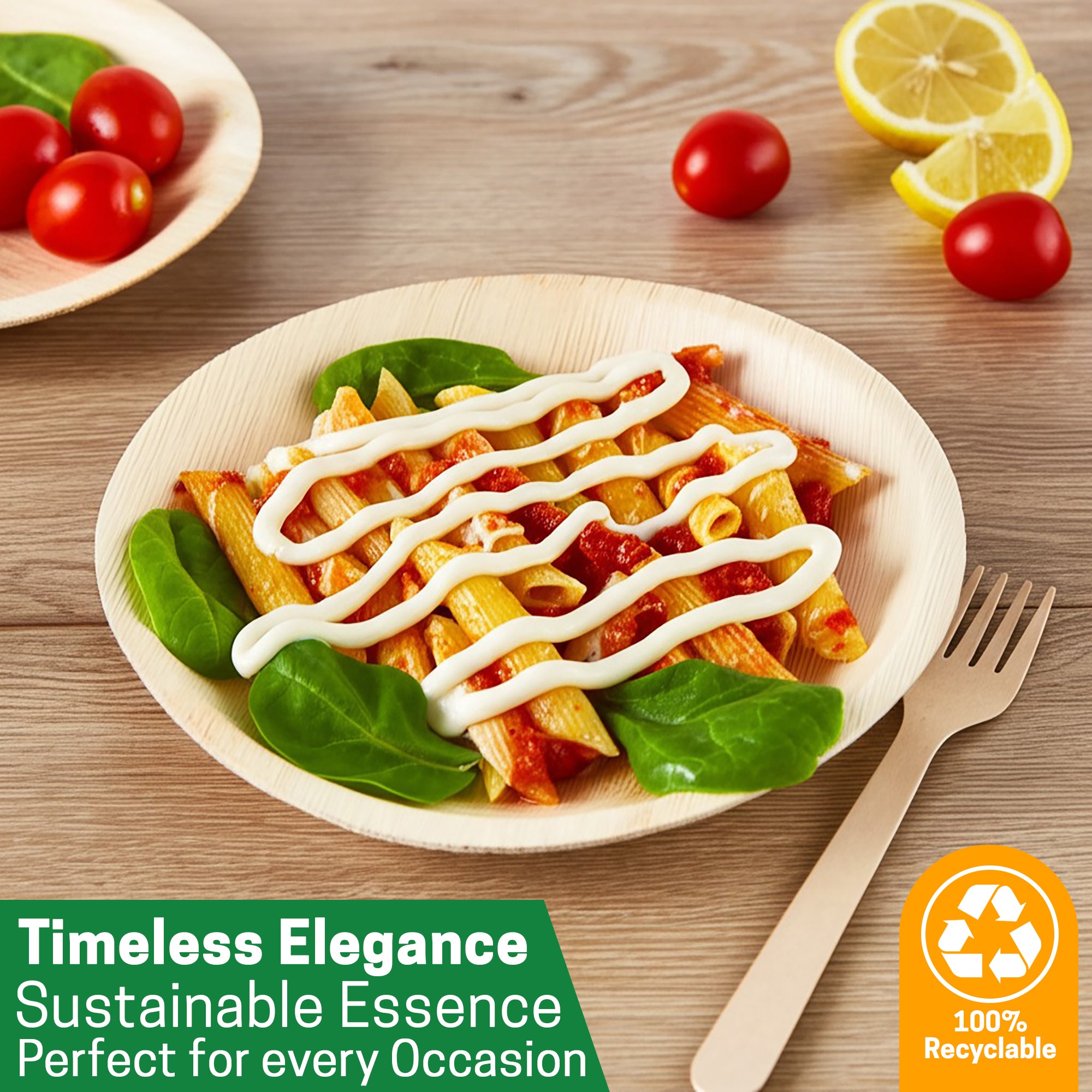 EcoEdge 9 Inch Round Areca Palm Leaf Plates | 100% Biodegradable