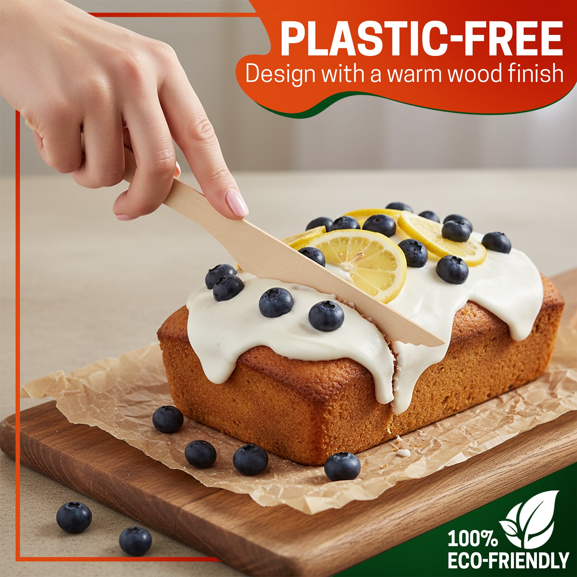 Eco Edge Biodegradable Wooden Knife | Natural, Eco-Friendly & Hand-Finished