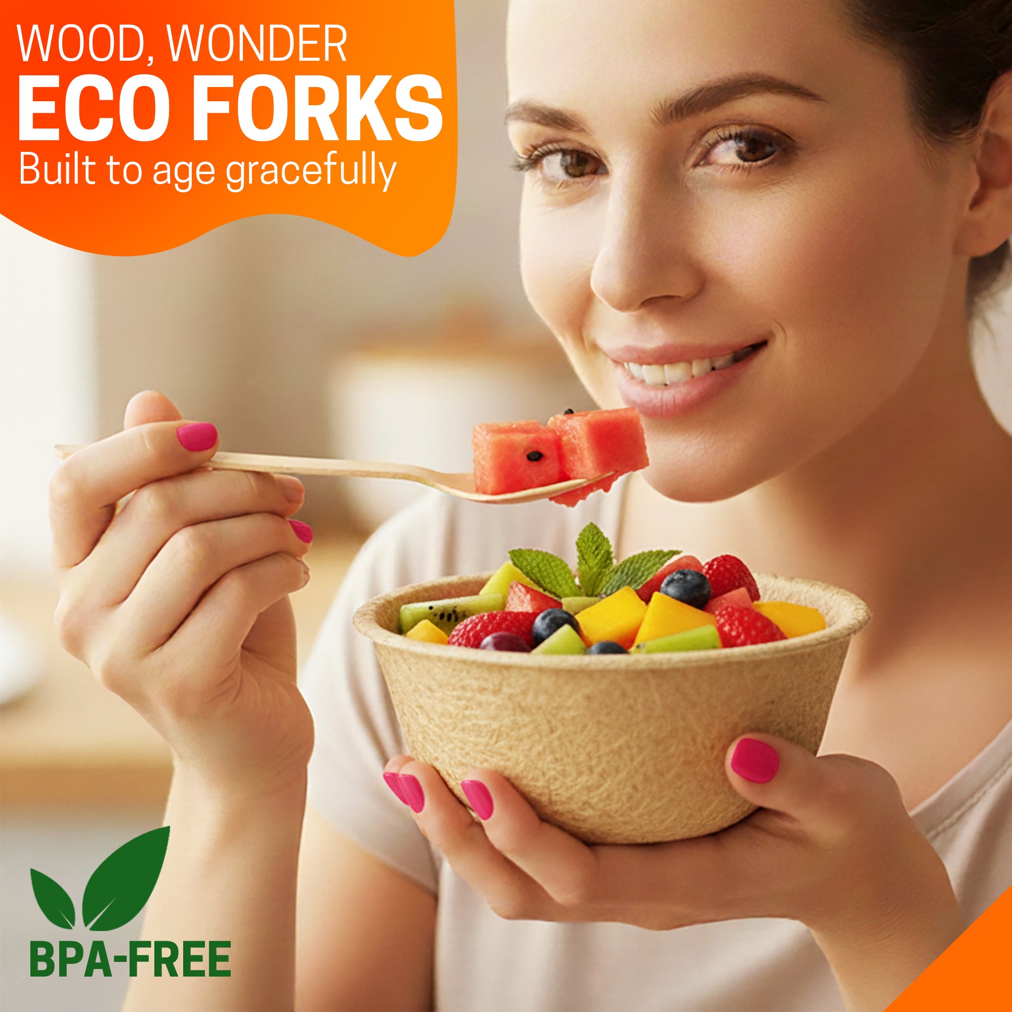Eco Edge Wooden Heavy-Duty Fork | Natural, Sustainable & Plant-Based