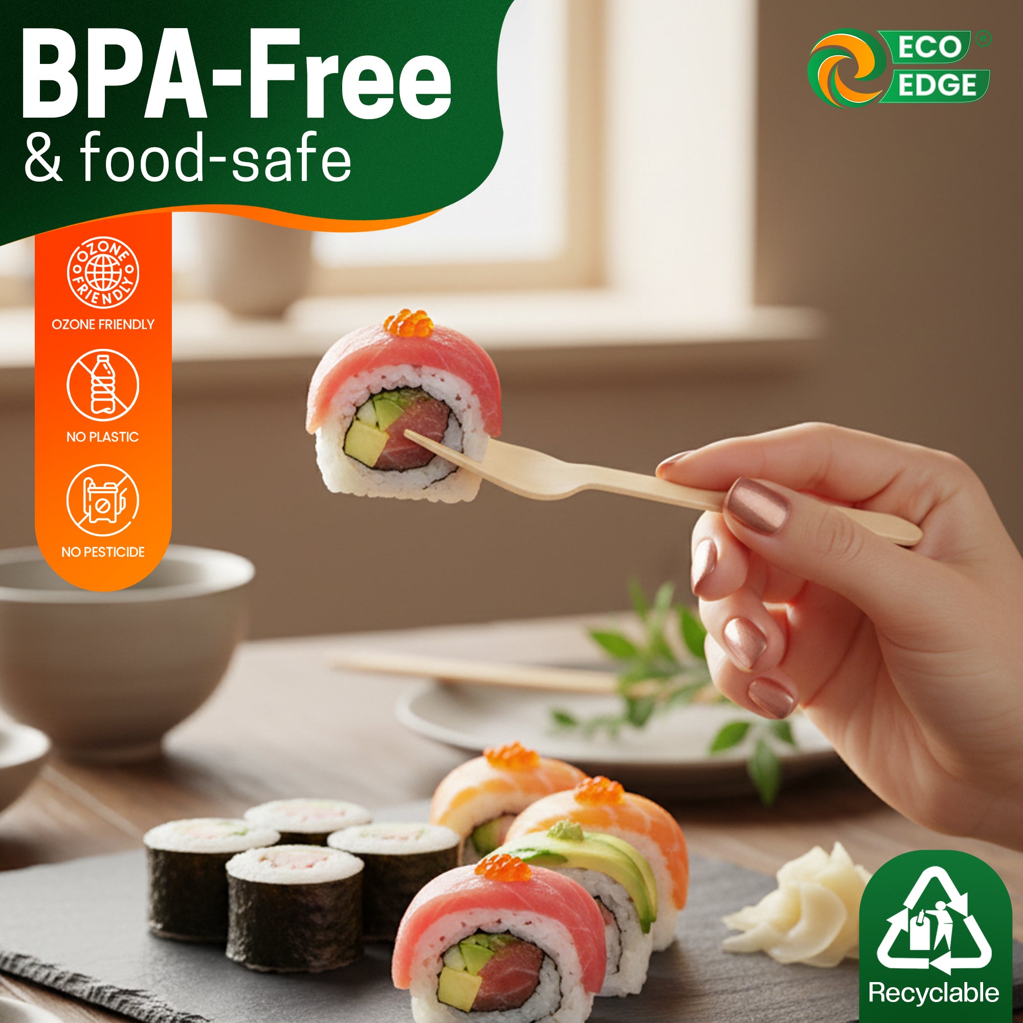 Eco Edge Wooden Heavy-Duty Fork | Natural, Sustainable & Plant-Based