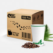 EcoEdge 6 Oz Disposable Heavy-Duty Party Paper Cups | 100% Organic (Pack of 1000)