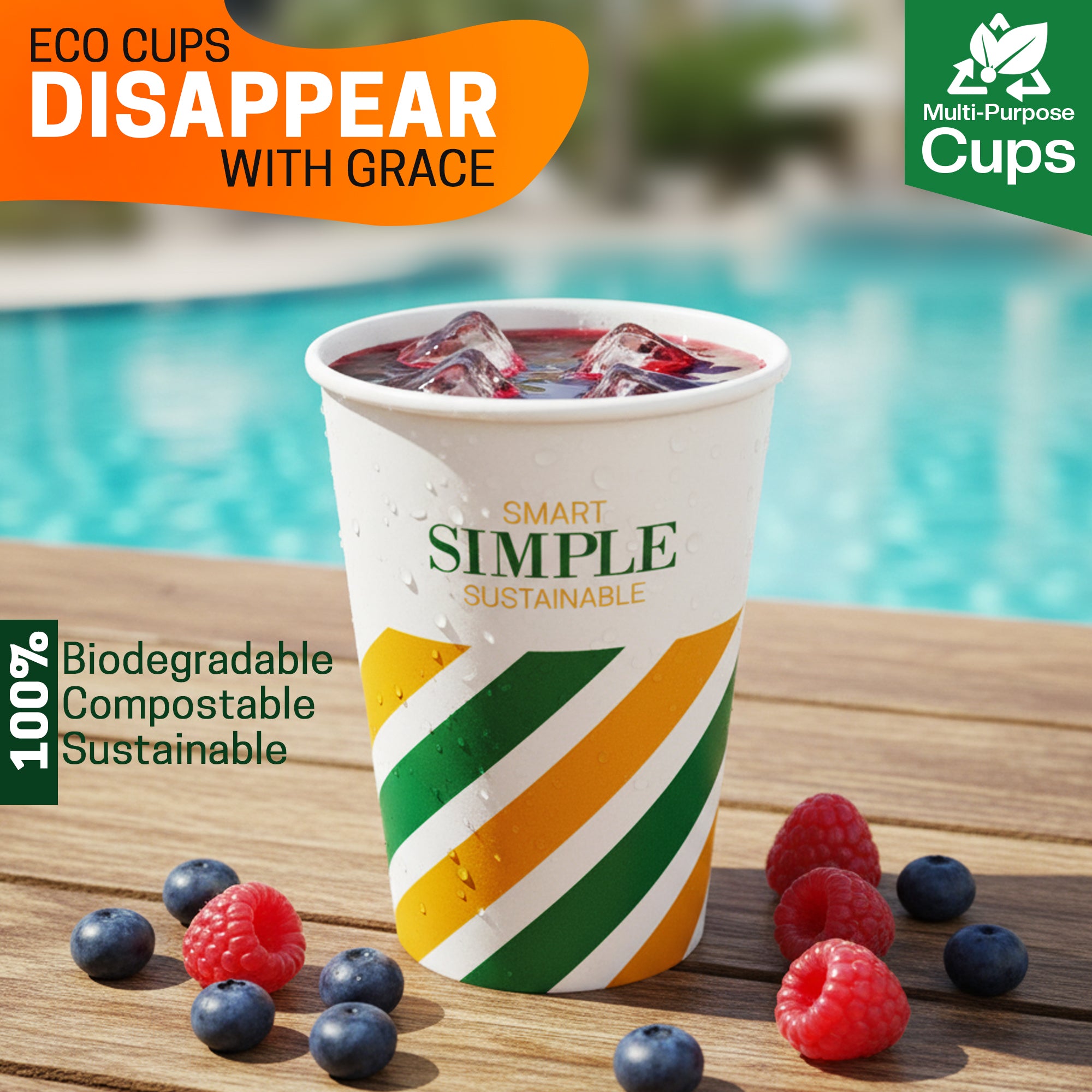 EcoEdge 10 Oz Eco Paper Cups with Lids | 100% Compostable & Recyclable (Pack of 600)