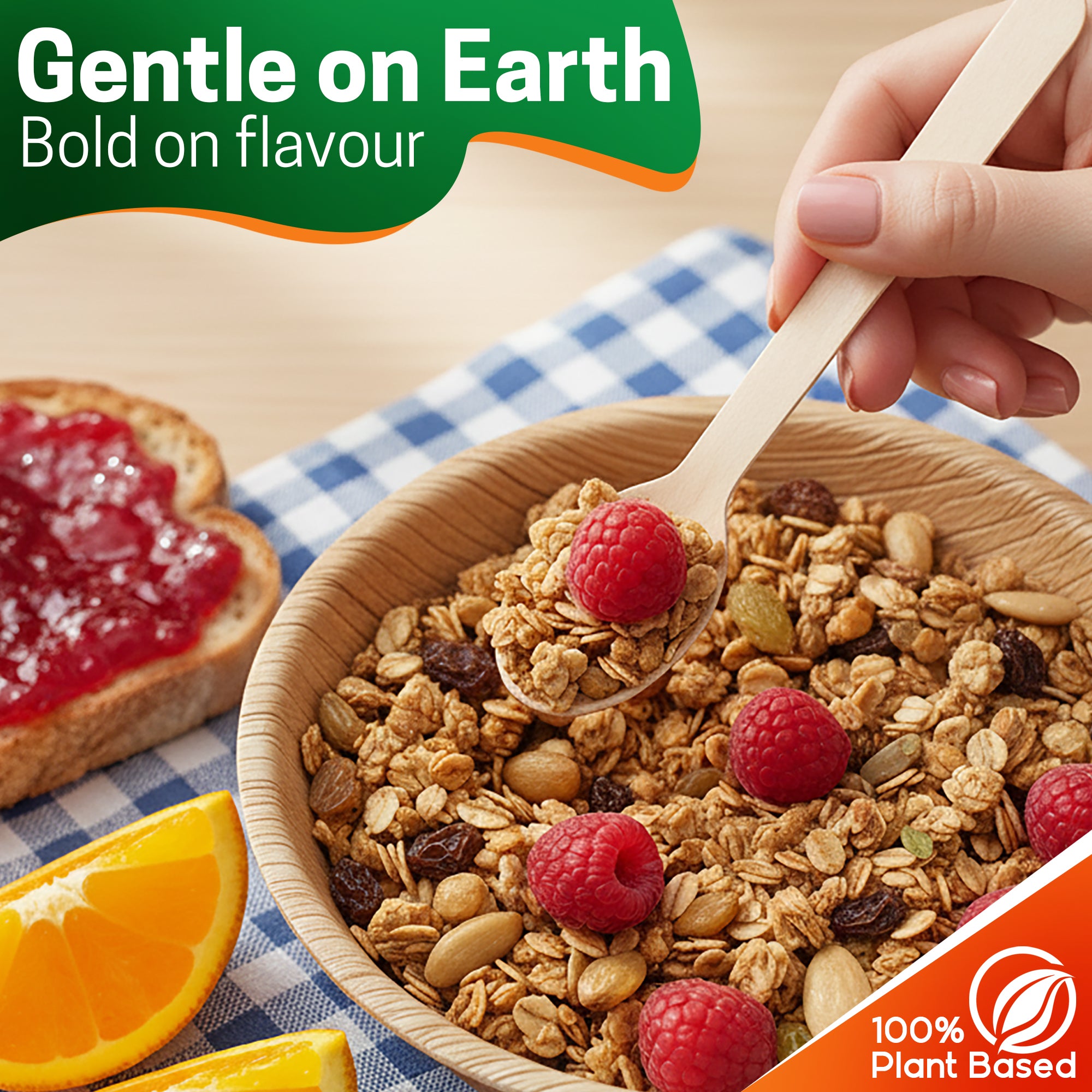 Eco Edge Compostable Wooden Spoon | Natural, Sustainable & Hand-Finished