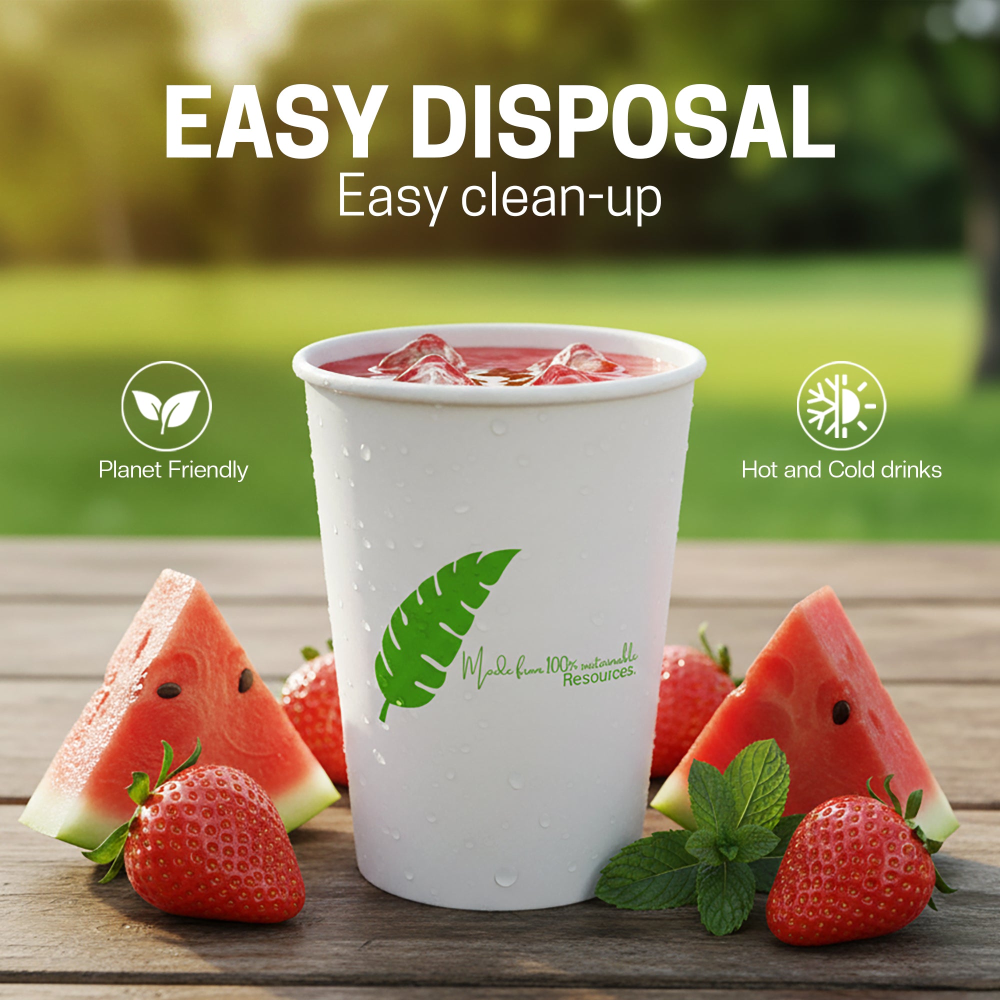 EcoEdge 5 Oz Disposable Heavy-Duty Party Paper Cups | 100% Natural (Pack of 1000)