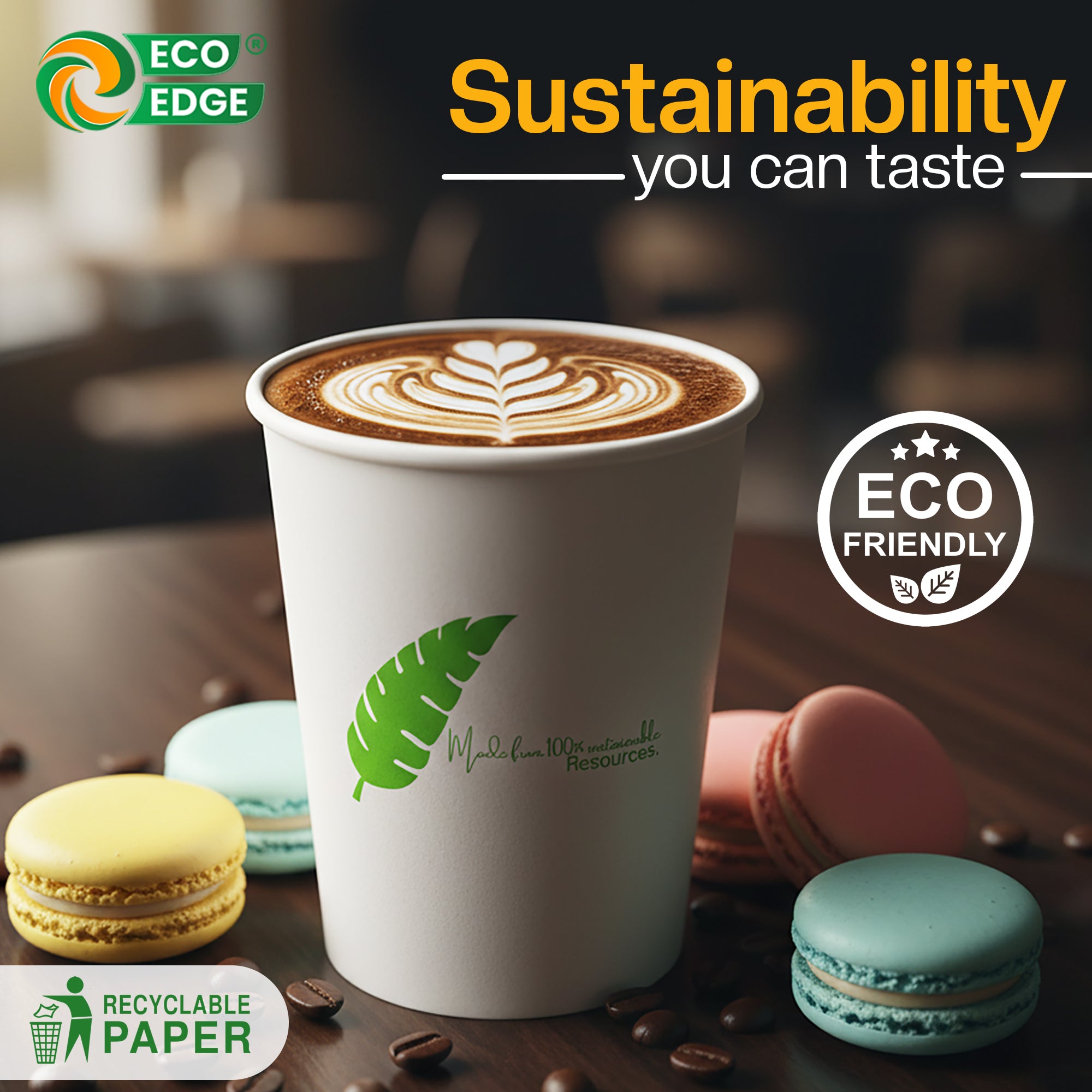 EcoEdge 5 Oz Disposable Heavy-Duty Party Paper Cups | 100% Natural (Pack of 1000)